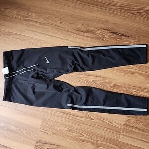 Nike Elite Compression Tights Power Running Mens (S) Black Reflective Filament